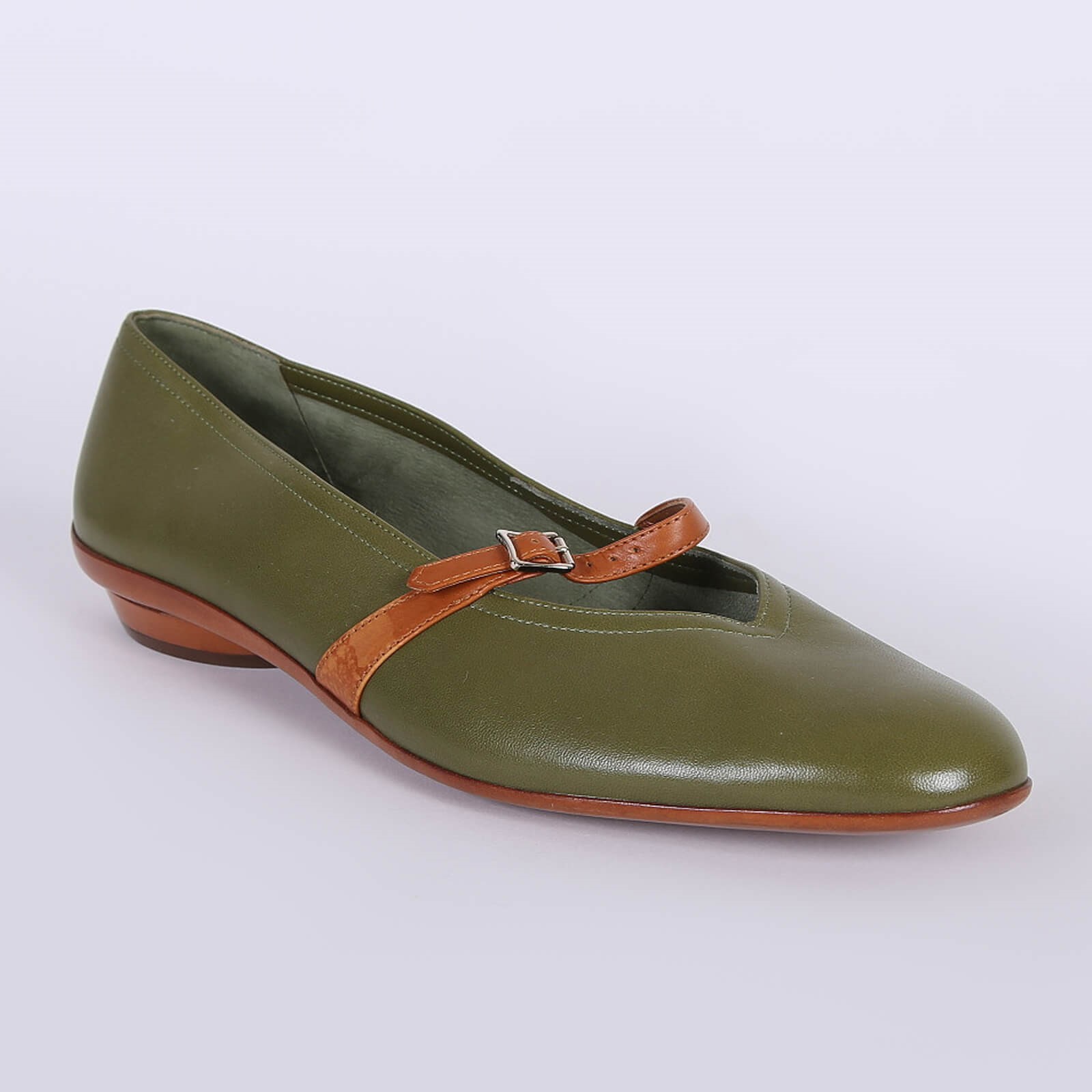 Salvatore Ferragamo Audrey Leather Ballerinas Green 39 5 www.luxurybags.eu