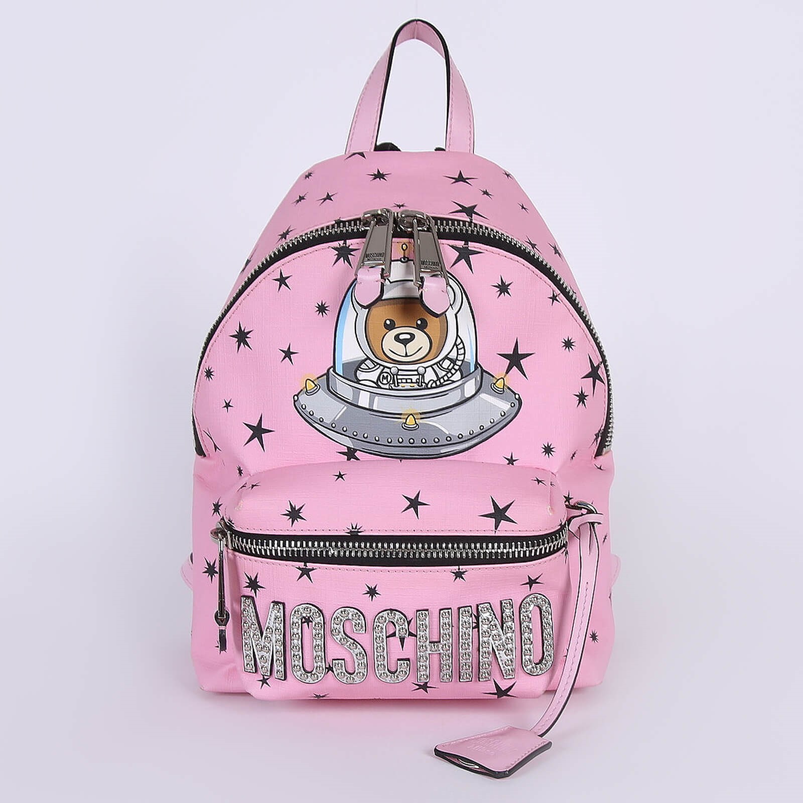 Moschino pink backpack sale