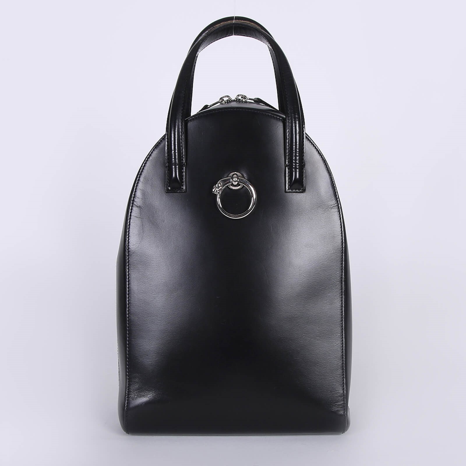 Cartier Panthere Polished Leather Backpack Black www.luxurybags.eu