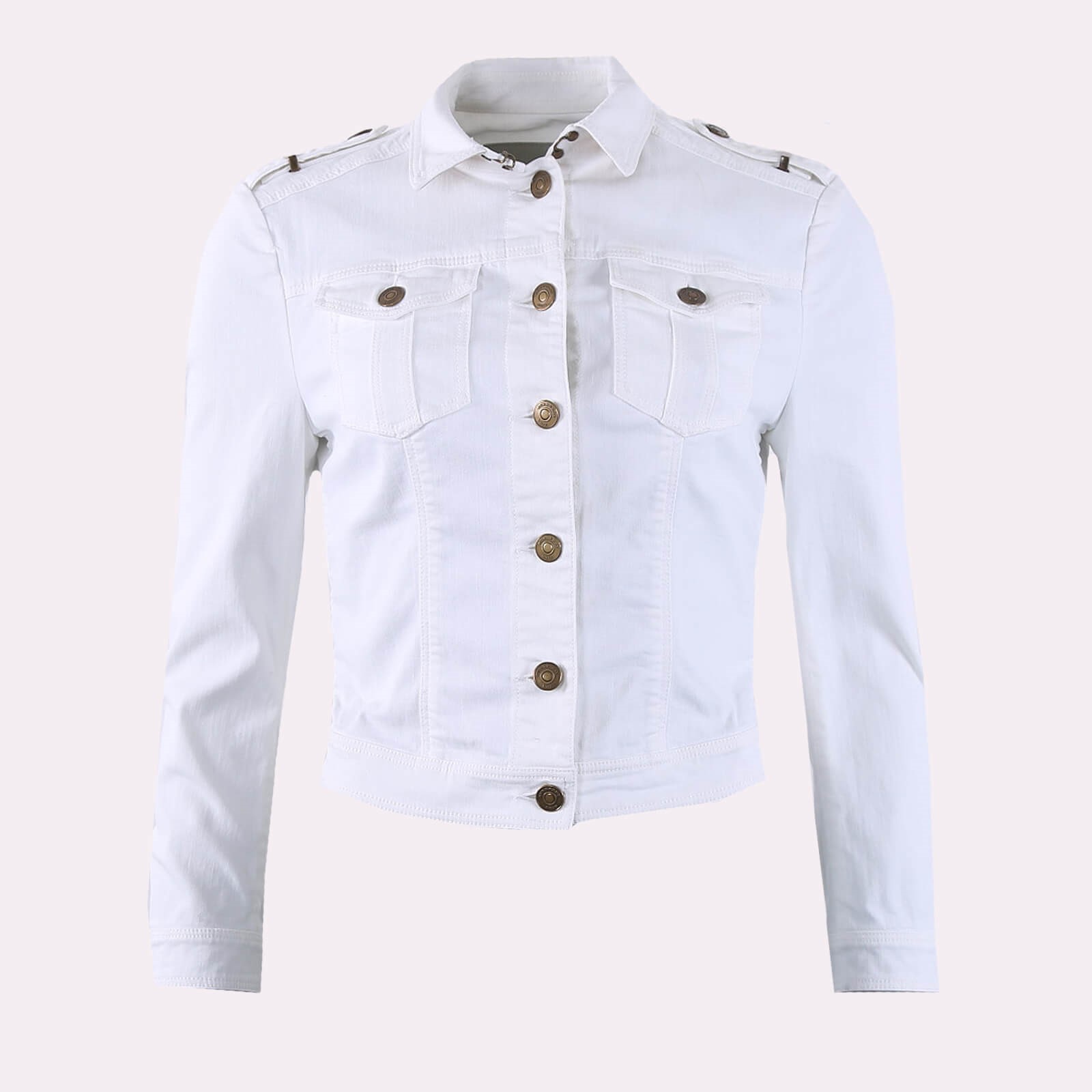 Burberry Brit Cotton Denim Jacket White S www.luxurybags.eu