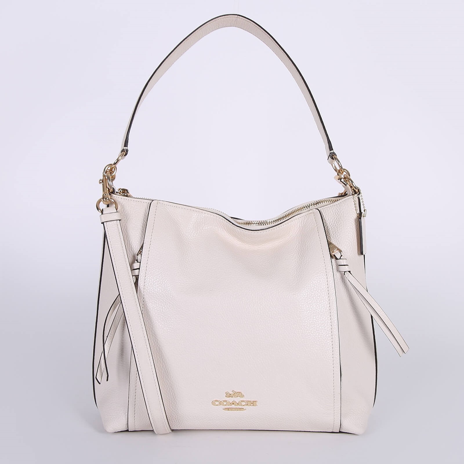 Coach Marlon Leather Hobo Bag Cream www.luxurybags.eu