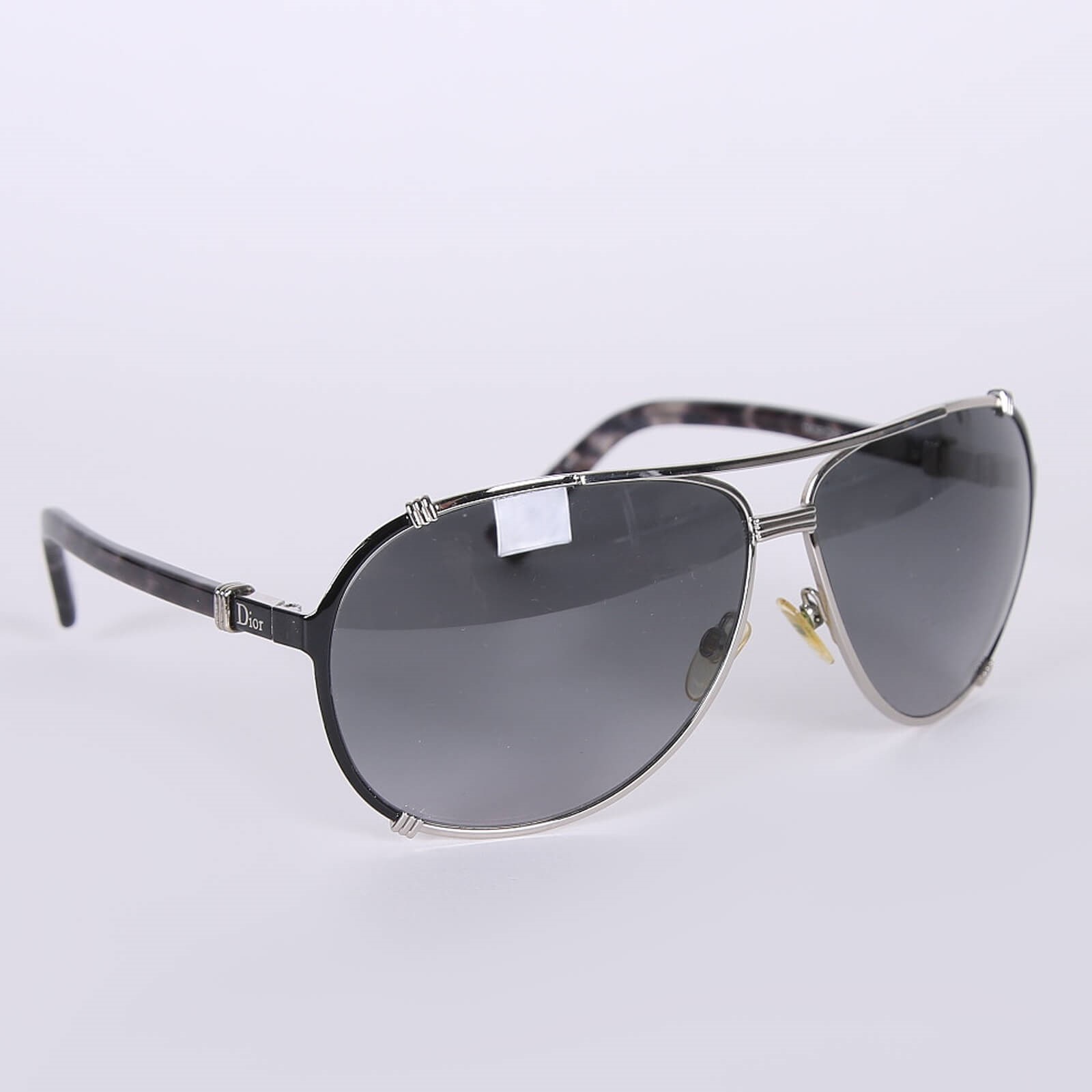 Dior Chicago 2 Silver Metal Tortoise Aviator Sunglasses Grey www.luxurybags.eu