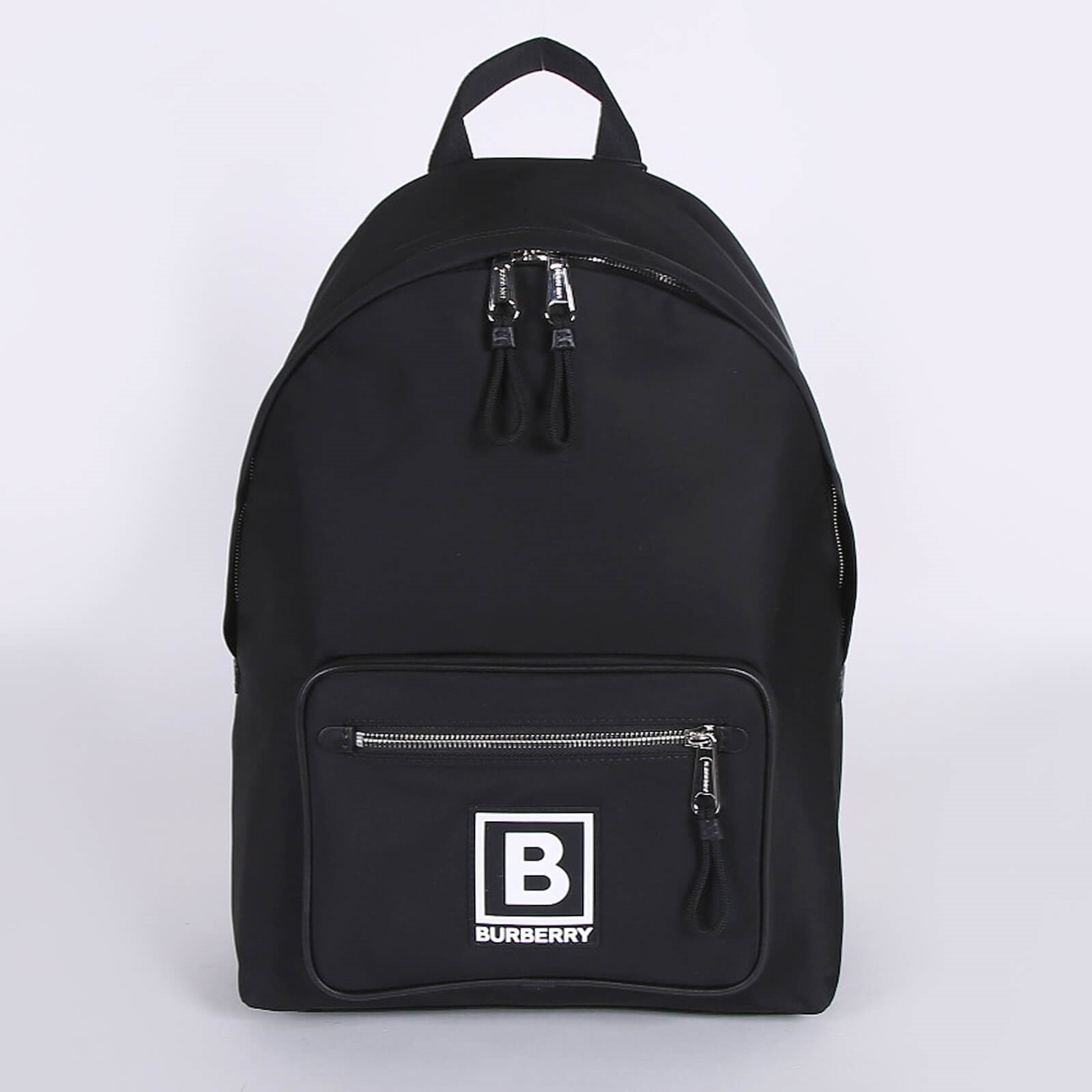 Burberry black nylon top backpack