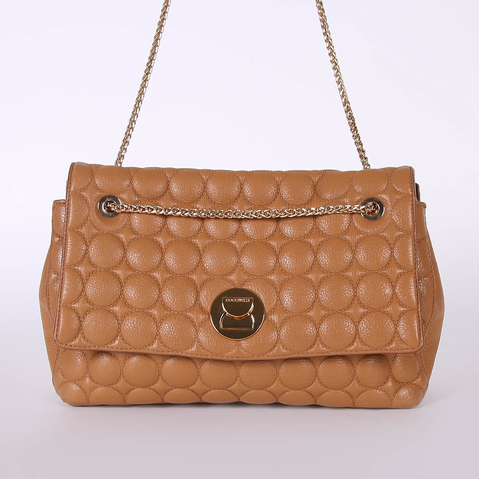 Coccinelle Liya Matelasse Calfskin Chain Bag Brown www.luxurybags.eu