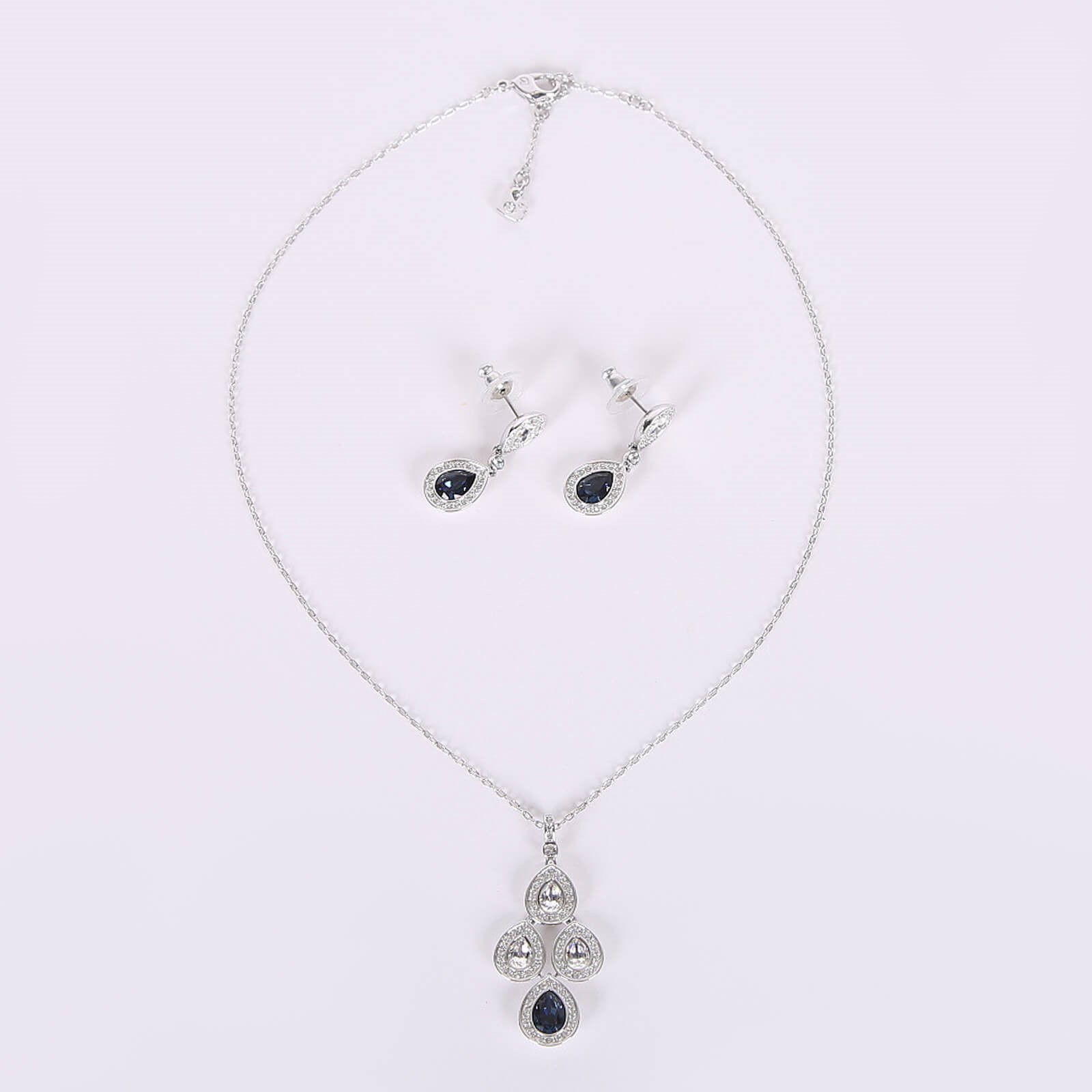 Sensation Crystal Drop Silver outlet necklace