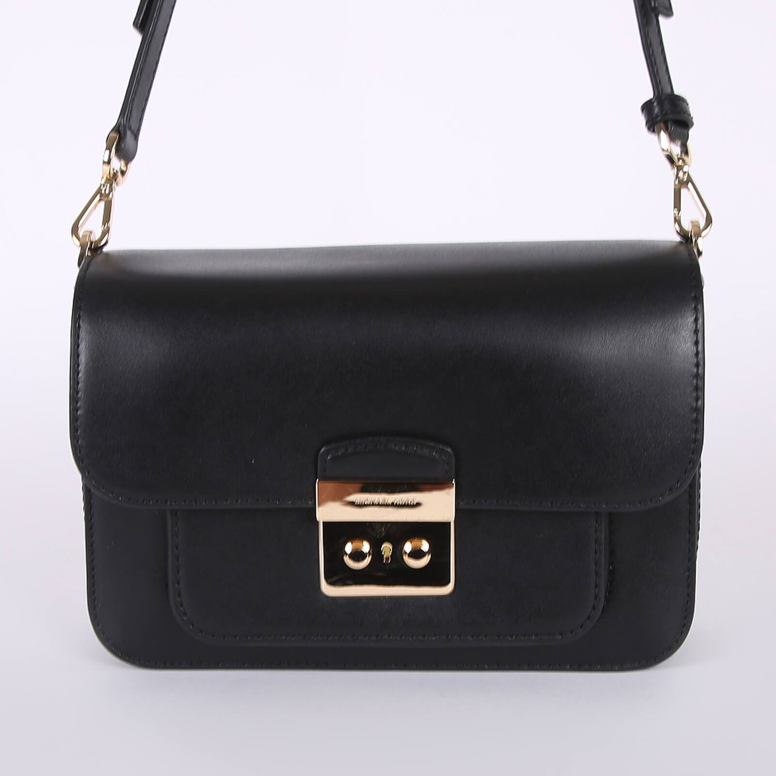 Michael Kors Sloan Editor Leather Shoulder Bag Black www.luxurybags.eu